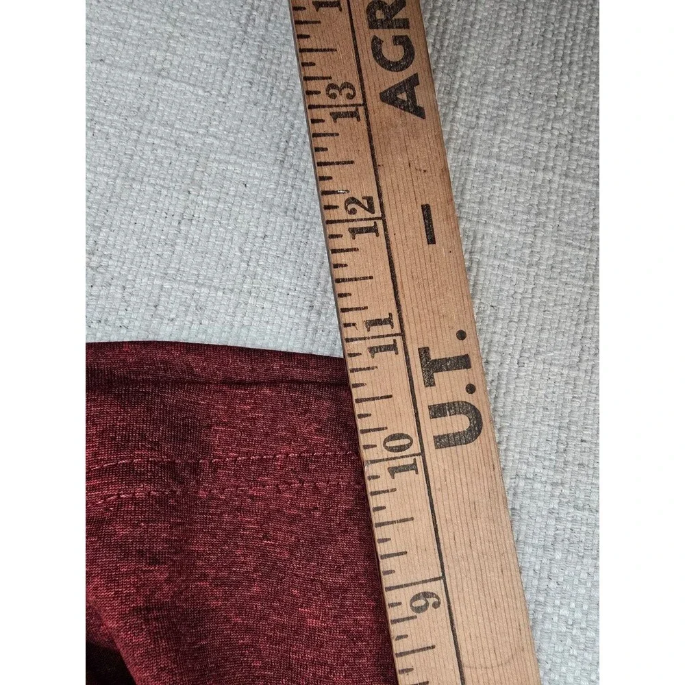 NBA Mens Large L Basketball Shorts Burgundy Maroon Heather Moisture Wicking Gym